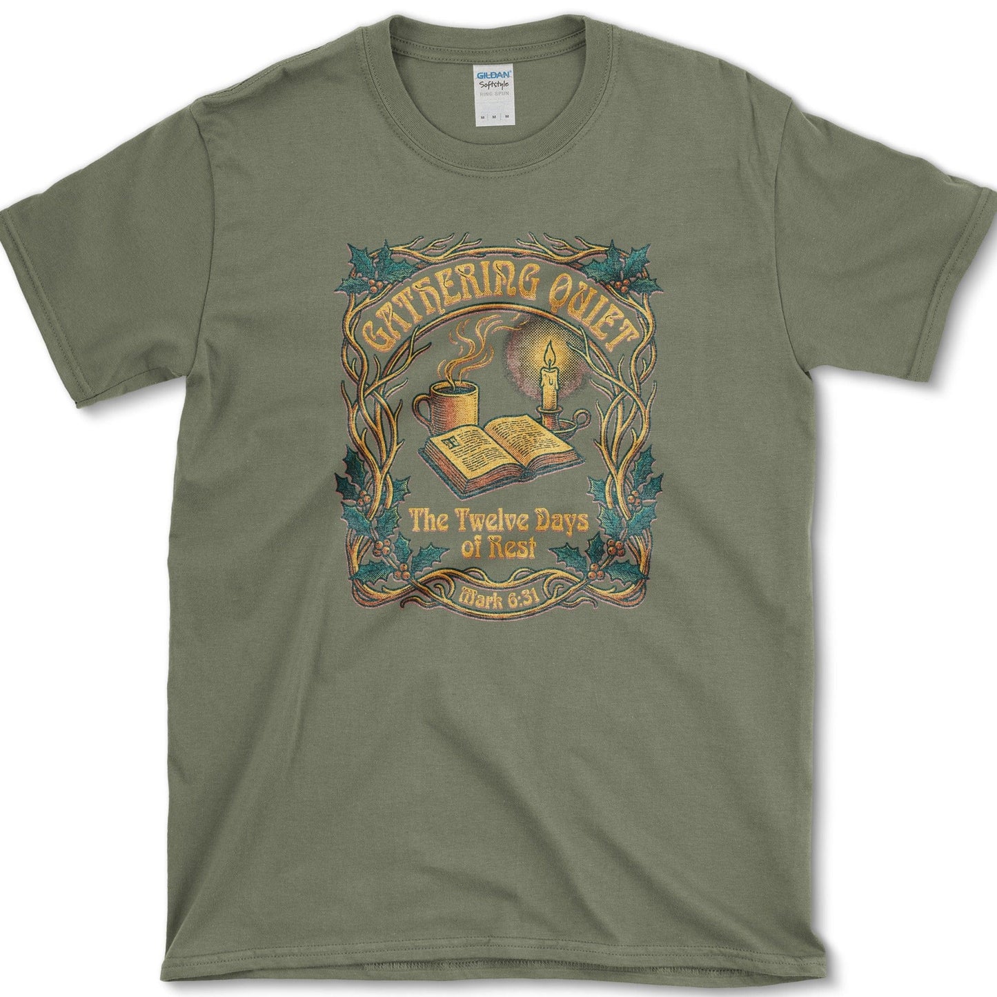 12 Days of Rest T-Shirt Military Green / S Physical Item