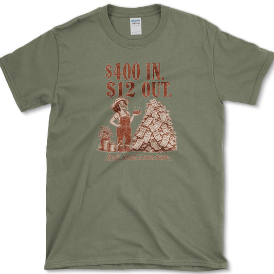 400 In 12 Out T-Shirt S / Military Green Essential Tees