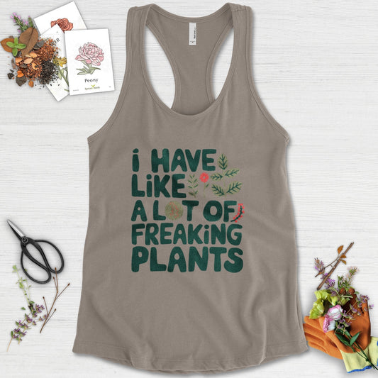 A Lot of Freaking Plants Racerback Racerback / XS / Warm Grey Physical Item