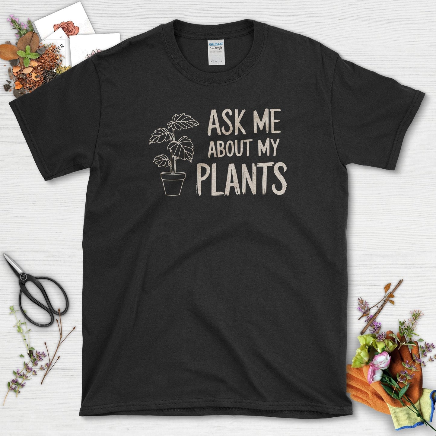 Ask Me About My Plants T-Shirt Black / S T-Shirt