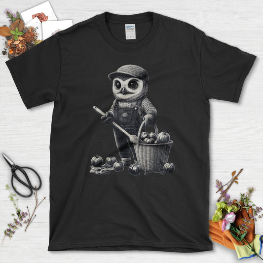 Barn Owl Gardener T-Shirt Black / S T-Shirt