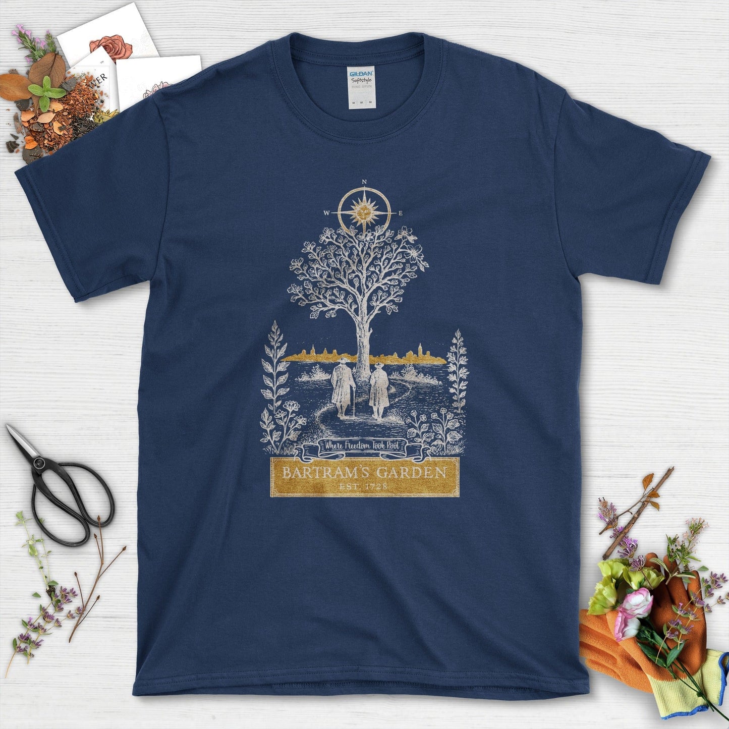 Bartram's Garden T-Shirt T-Shirts / S / Navy Physical Item