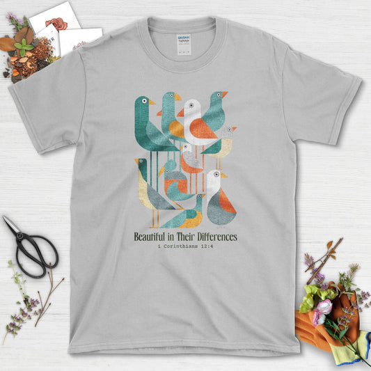 Beautiful in Their Differences T-Shirt Essential Tees / S / Sport Grey Physical Item