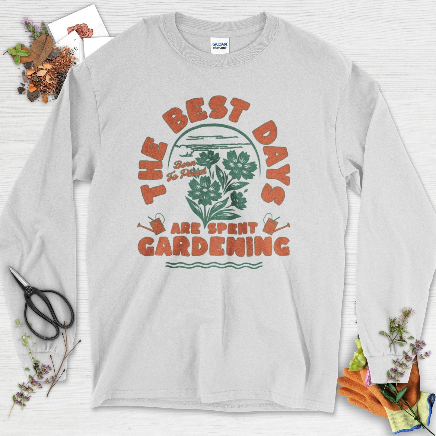 Best Days Gardening Long Sleeve Ash / S T-Shirt