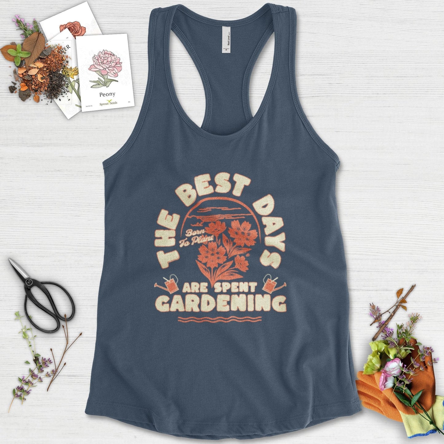 Best Days Gardening Racerback Racerback / XS / Indigo Physical Item