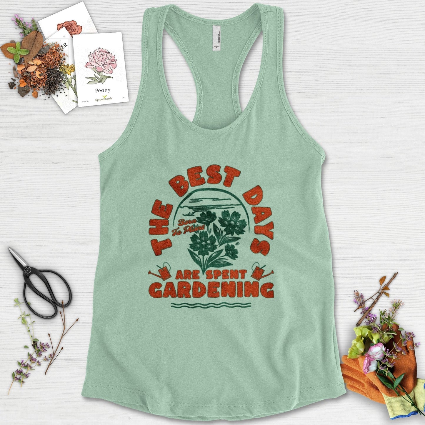 Best Days Gardening Racerback Racerback / XS / Mint Physical Item