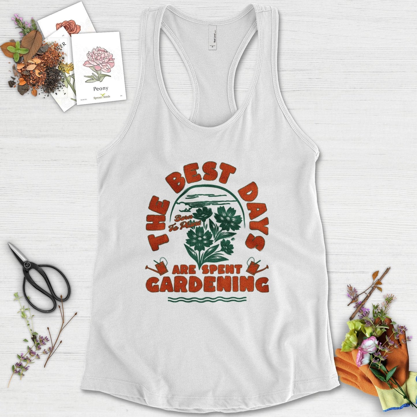 Best Days Gardening Racerback Racerback / XS / White Physical Item