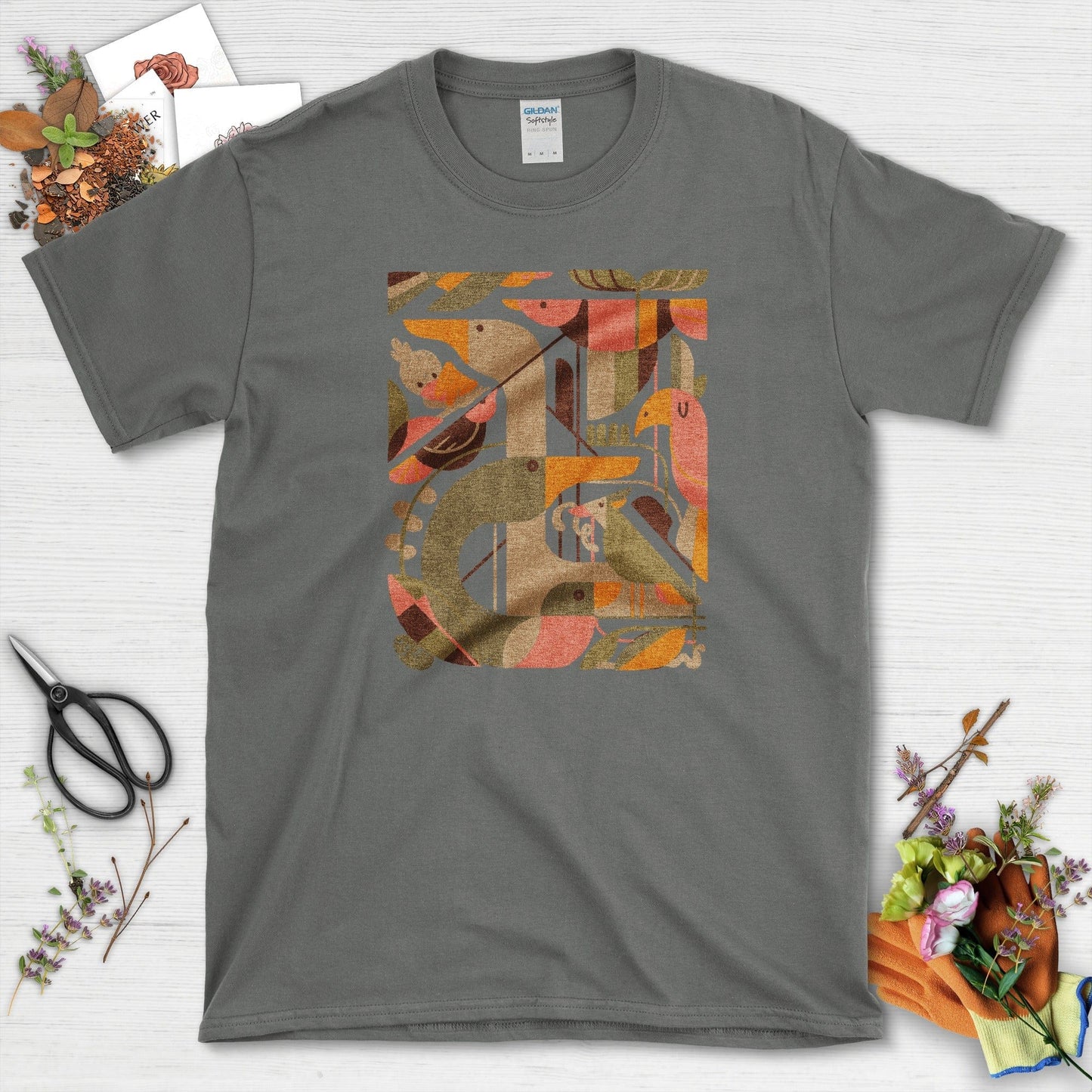 Bird Harmony T-Shirt Charcoal / S T-Shirt