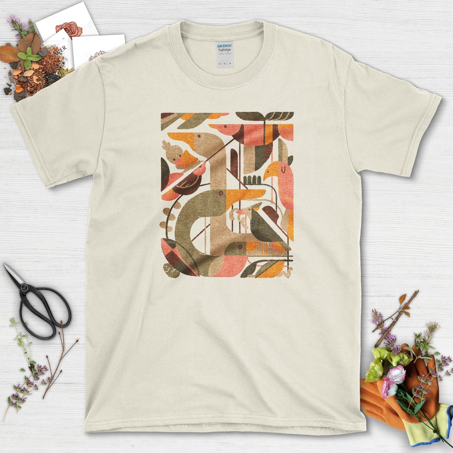 Bird Harmony T-Shirt Natural / S T-Shirt
