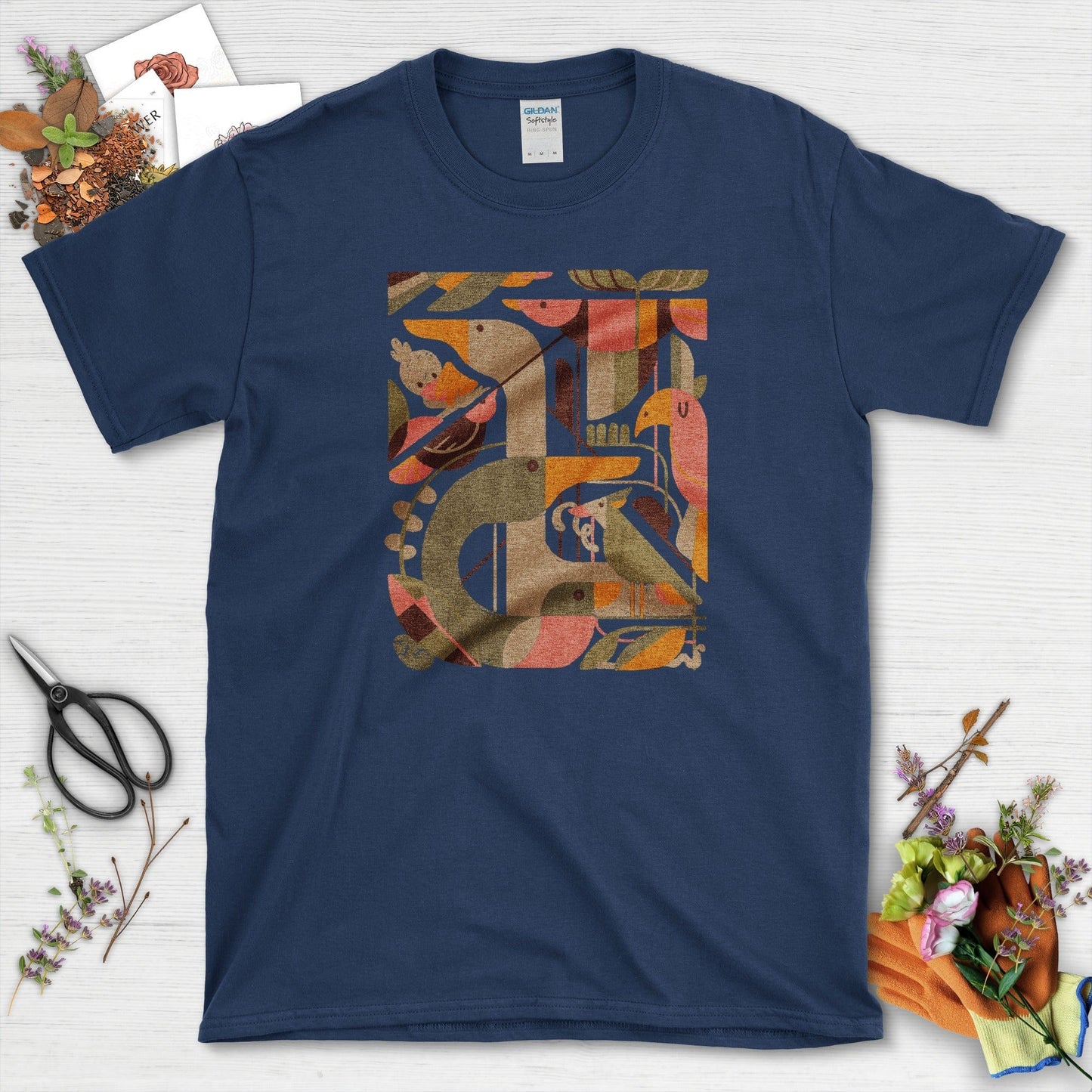 Bird Harmony T-Shirt Navy / S T-Shirt