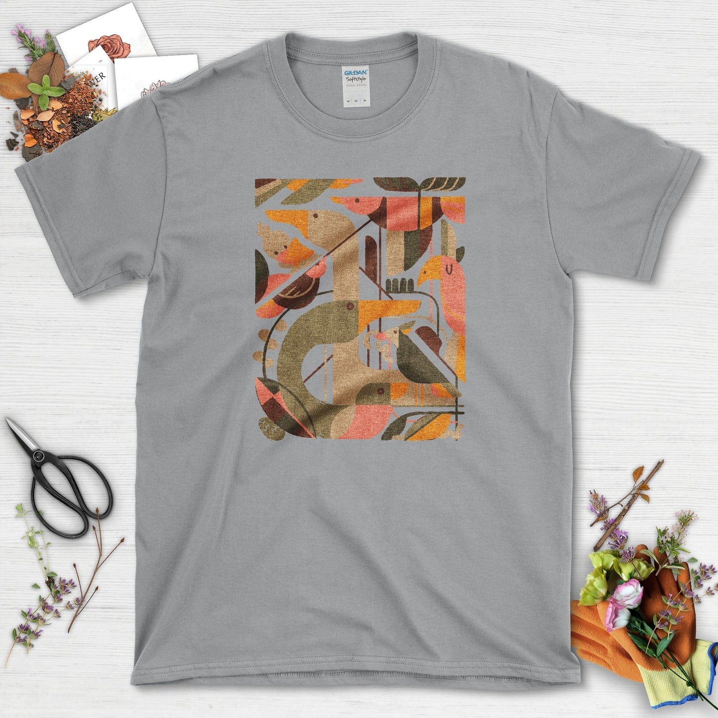 Bird Harmony T-Shirt Sport Grey / S T-Shirt