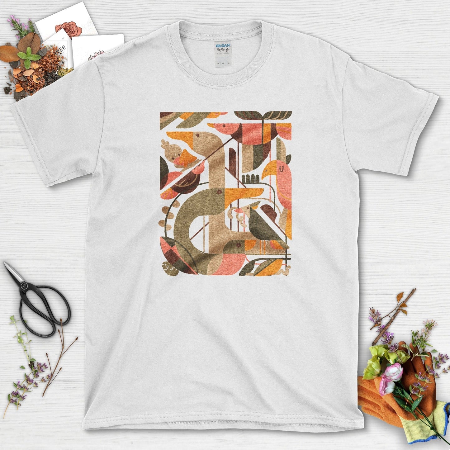 Bird Harmony T-Shirt White / S T-Shirt