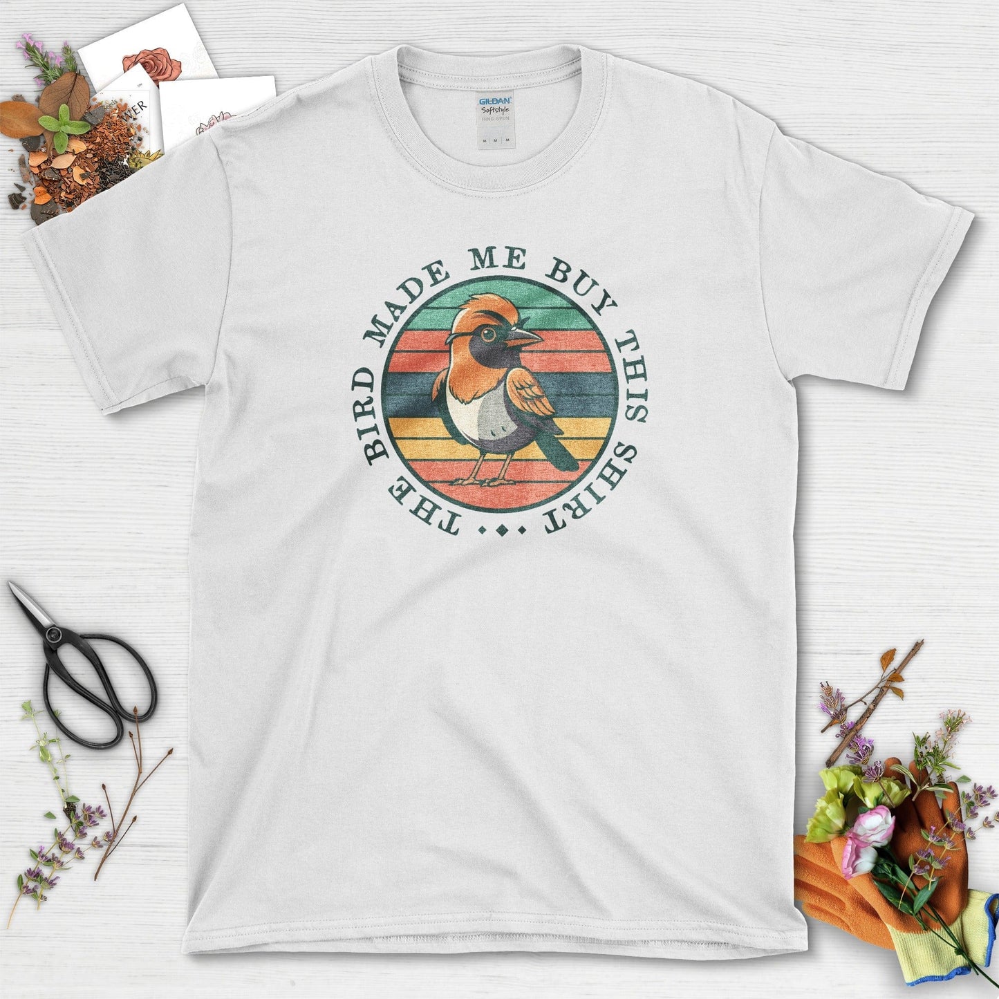 Bird Made Me T-Shirt White / S Physical Item