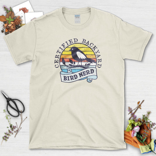 Bird Nerd Retro T-Shirt Natural / S Physical Item