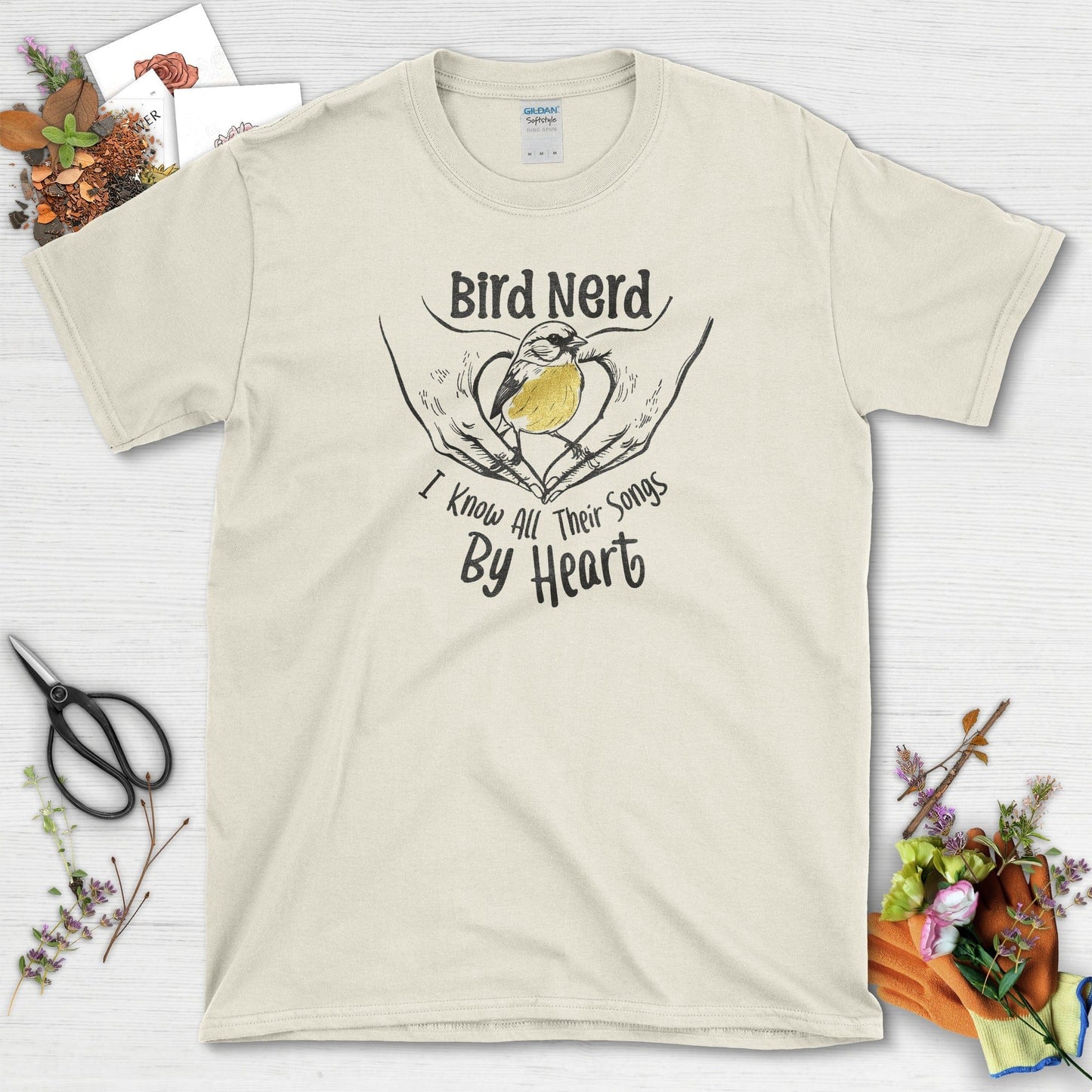 Bird Nerd Song T-Shirt Natural / S Physical Item