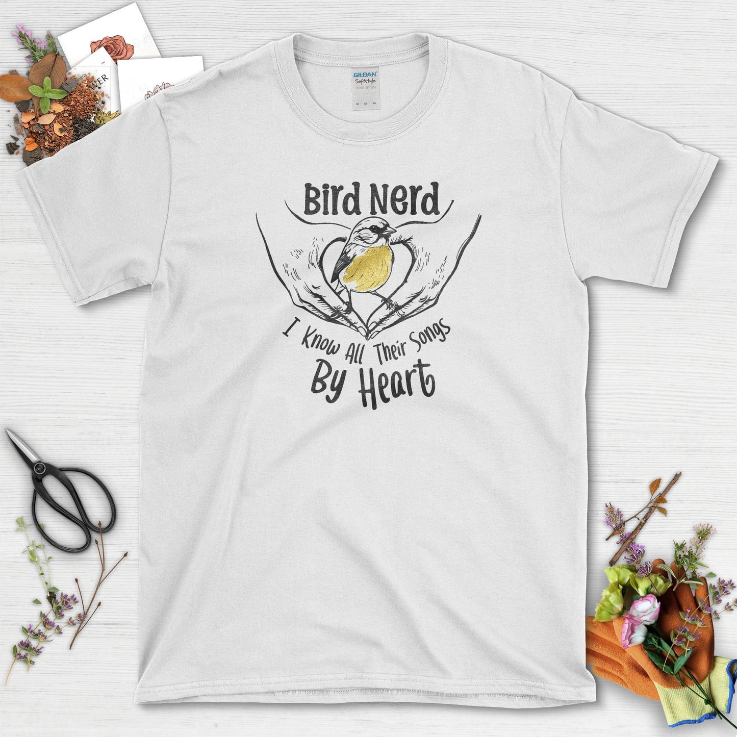 Bird Nerd Song T-Shirt White / S Physical Item