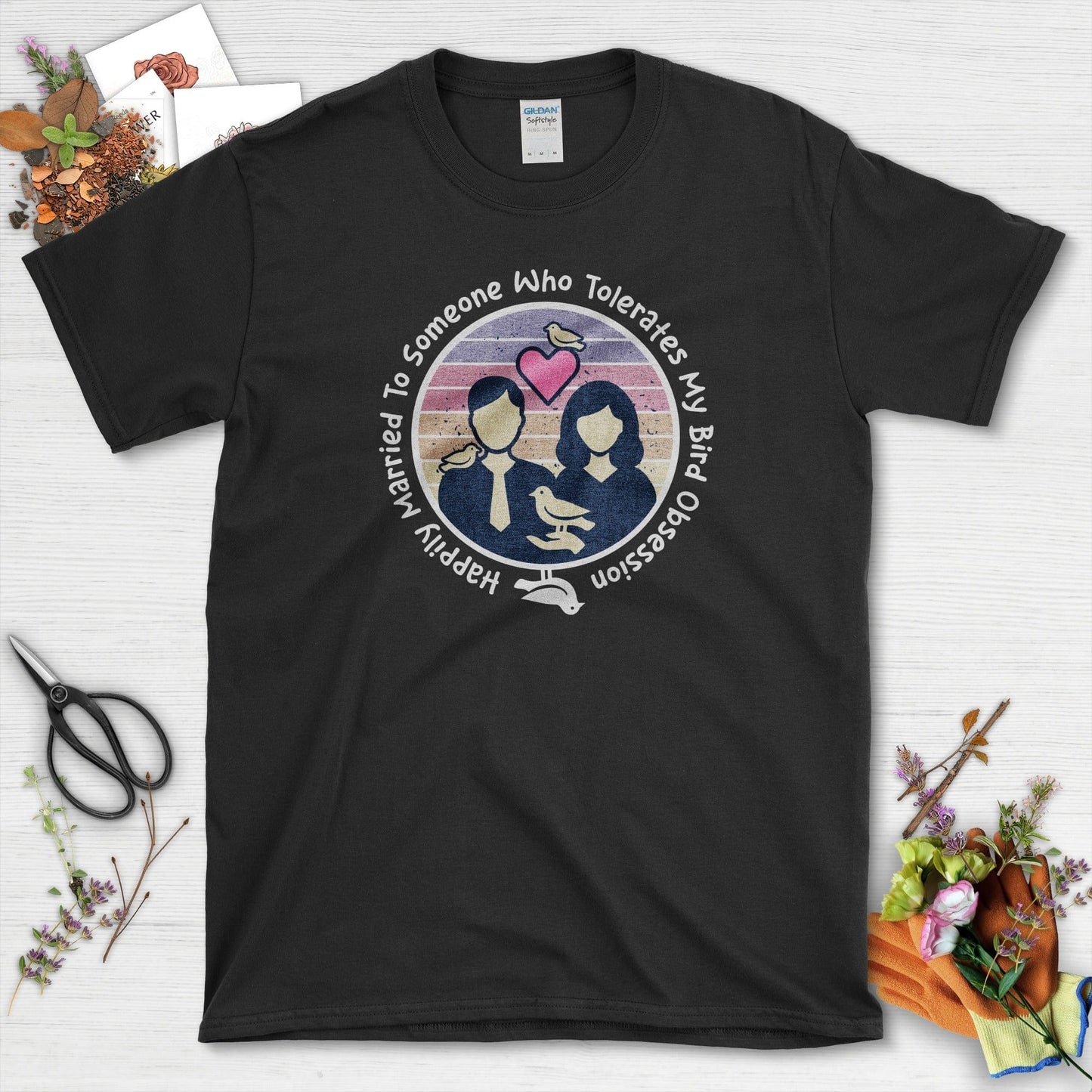 Bird Obsession Marriage T-Shirt Black / S Physical Item