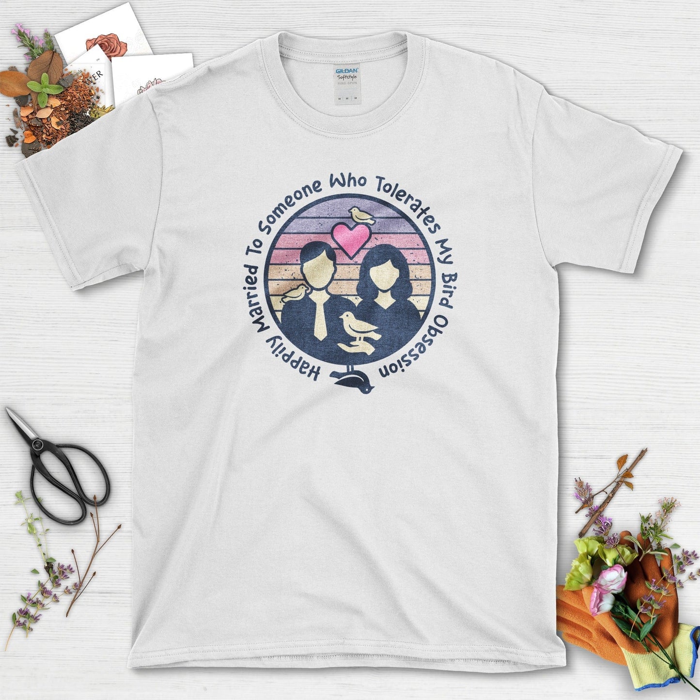 Bird Obsession Marriage T-Shirt White / S Physical Item