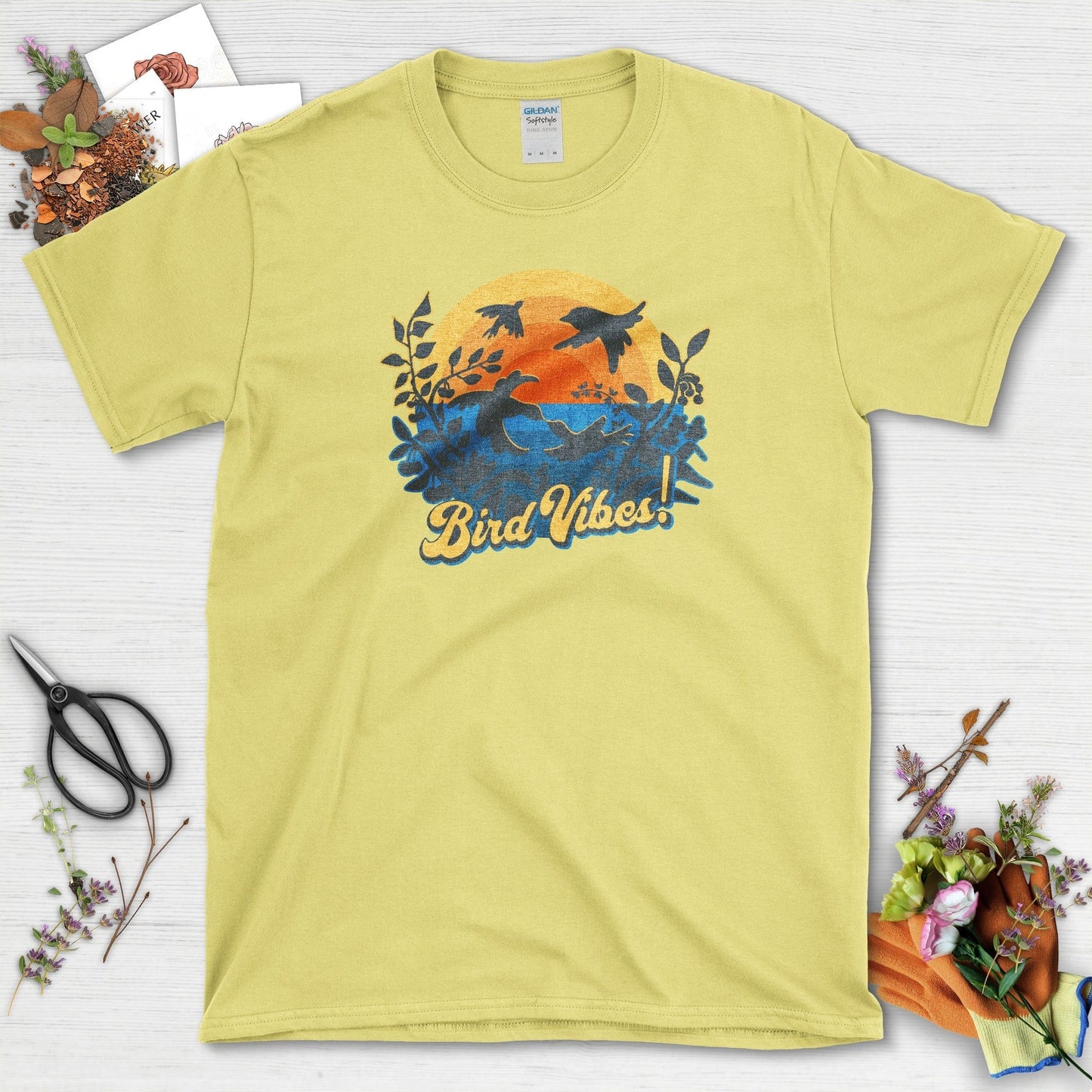 Bird Vibes T-Shirt Cornsilk / S Physical Item