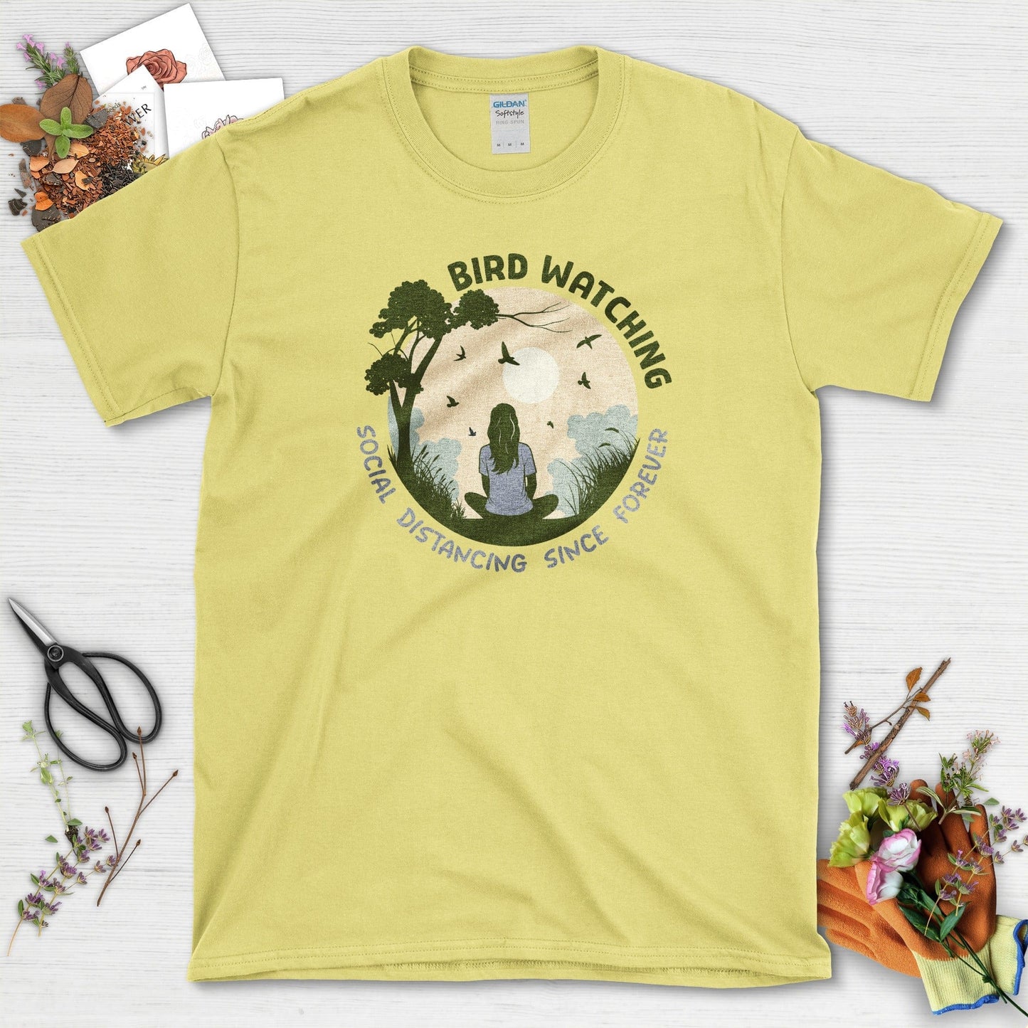 Bird Watching Forever T-Shirt Cornsilk / S Physical Item