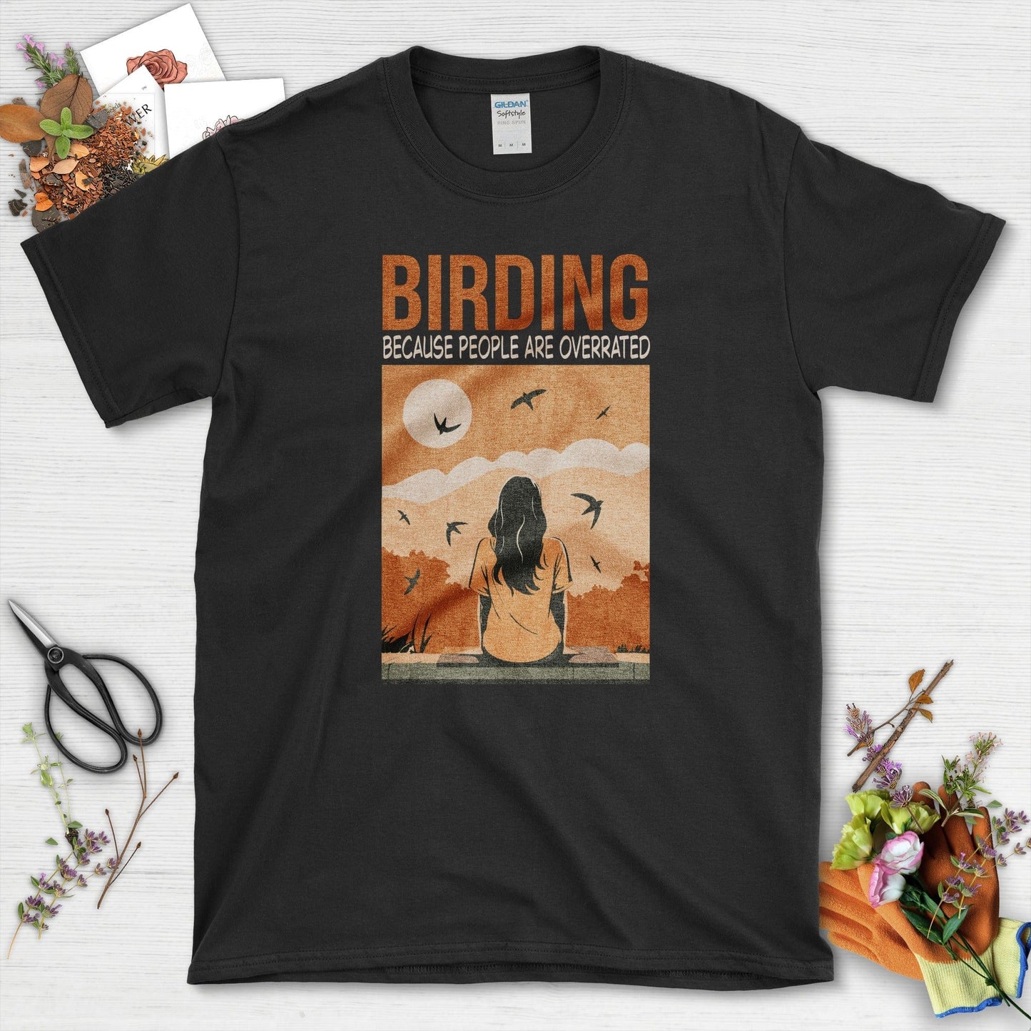 Birding Overrated People T-Shirt Black / S Physical Item