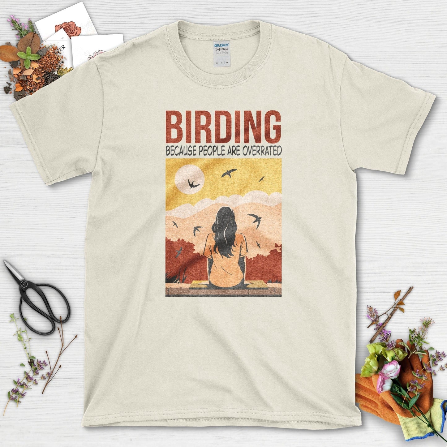 Birding Overrated People T-Shirt Natural / S Physical Item