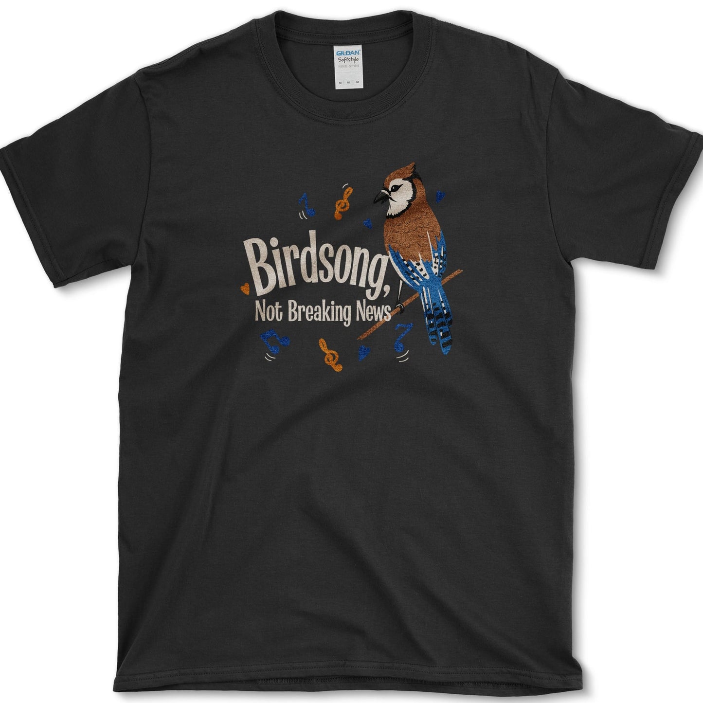 Birdsong Not News T-Shirt S / Black Essential Tees
