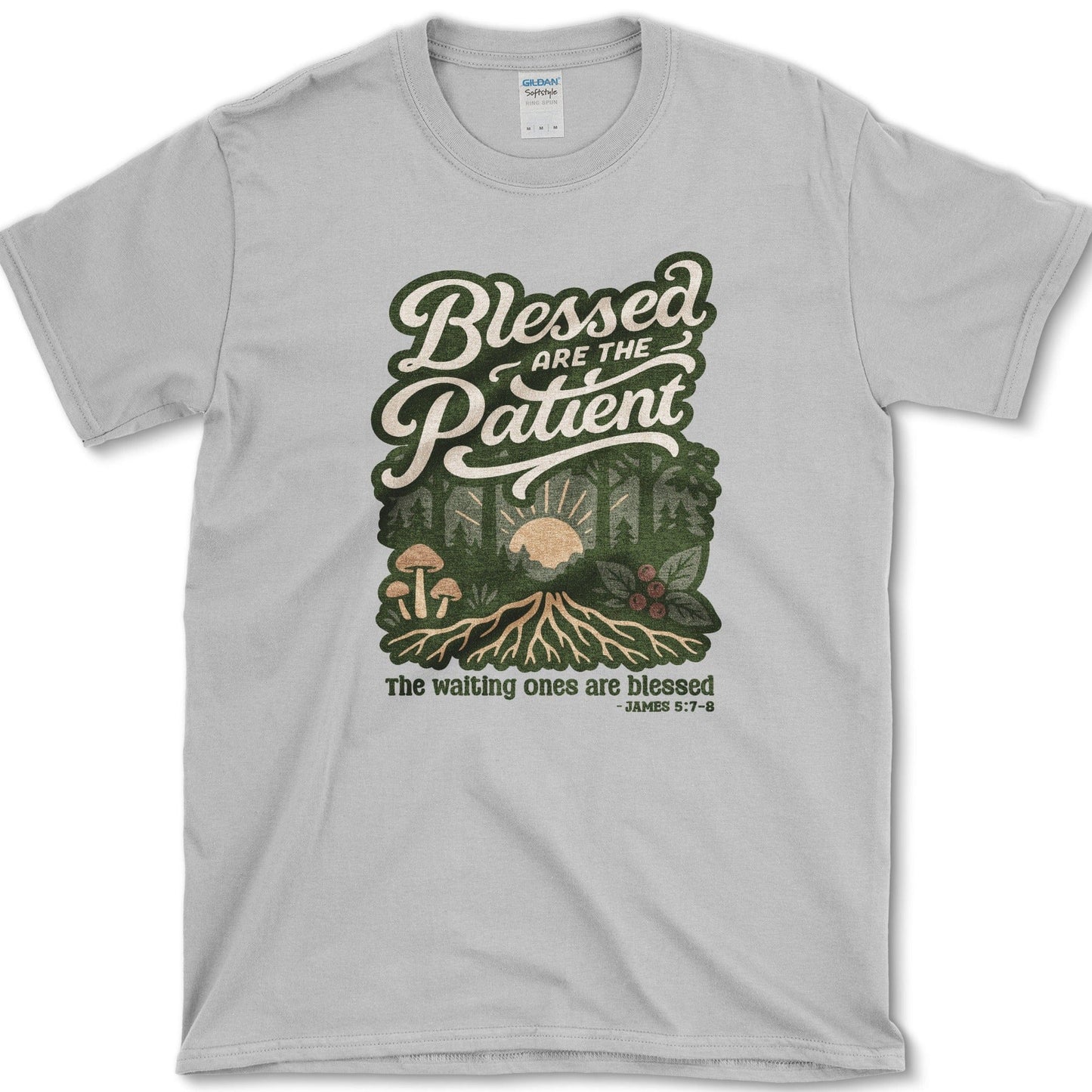 Blessed Are the Patient T-Shirt Sport Grey / S Physical Item