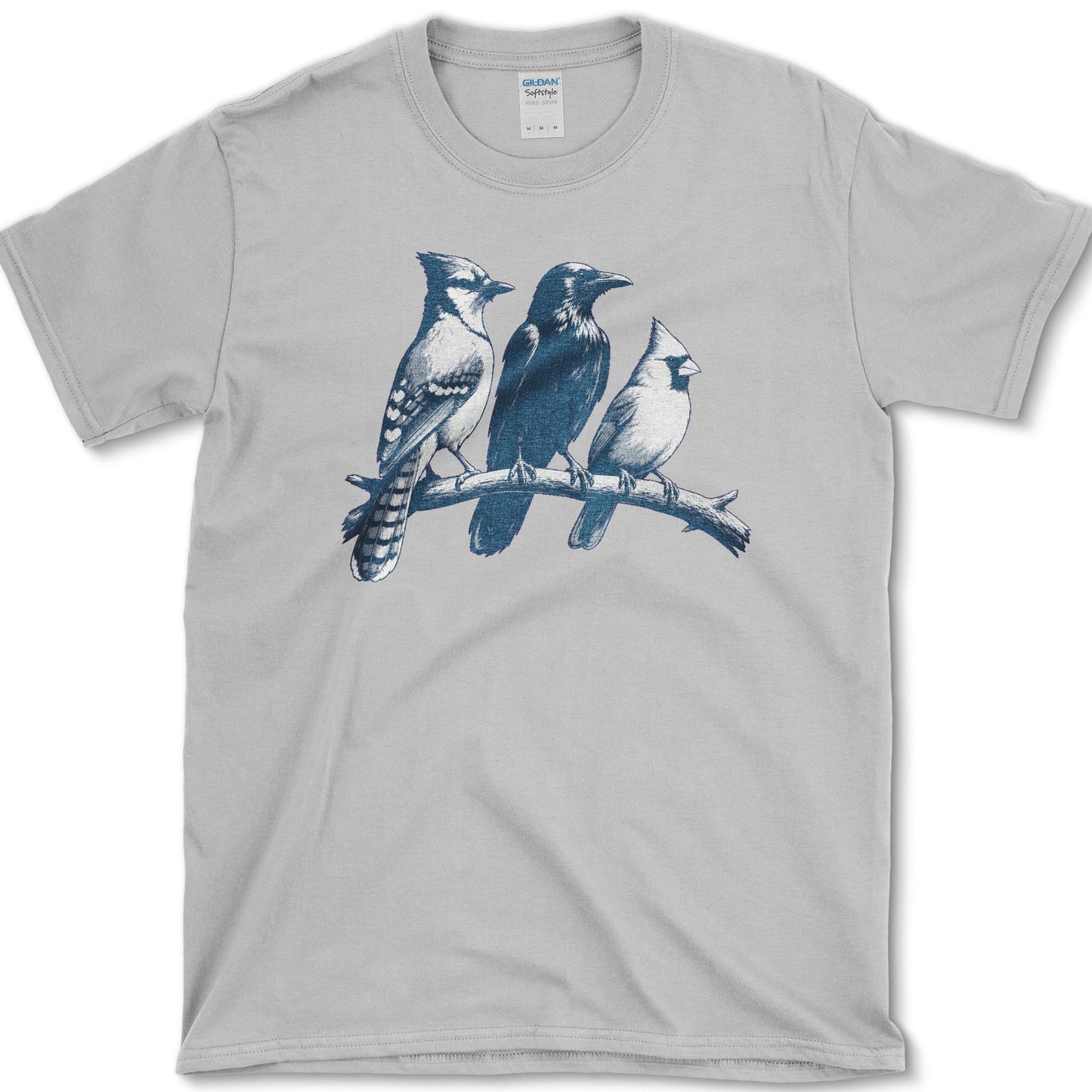 Blue Jay Crow Cardinal T-Shirt S / Sport Grey Essential Tees