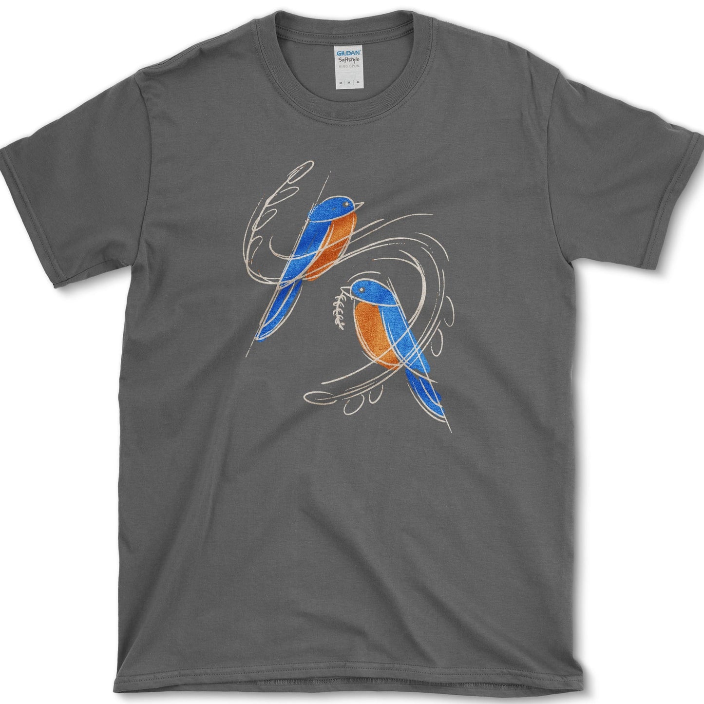 Bluebirds Nature Inspired T-Shirt Dark Heather / S Essential Tees