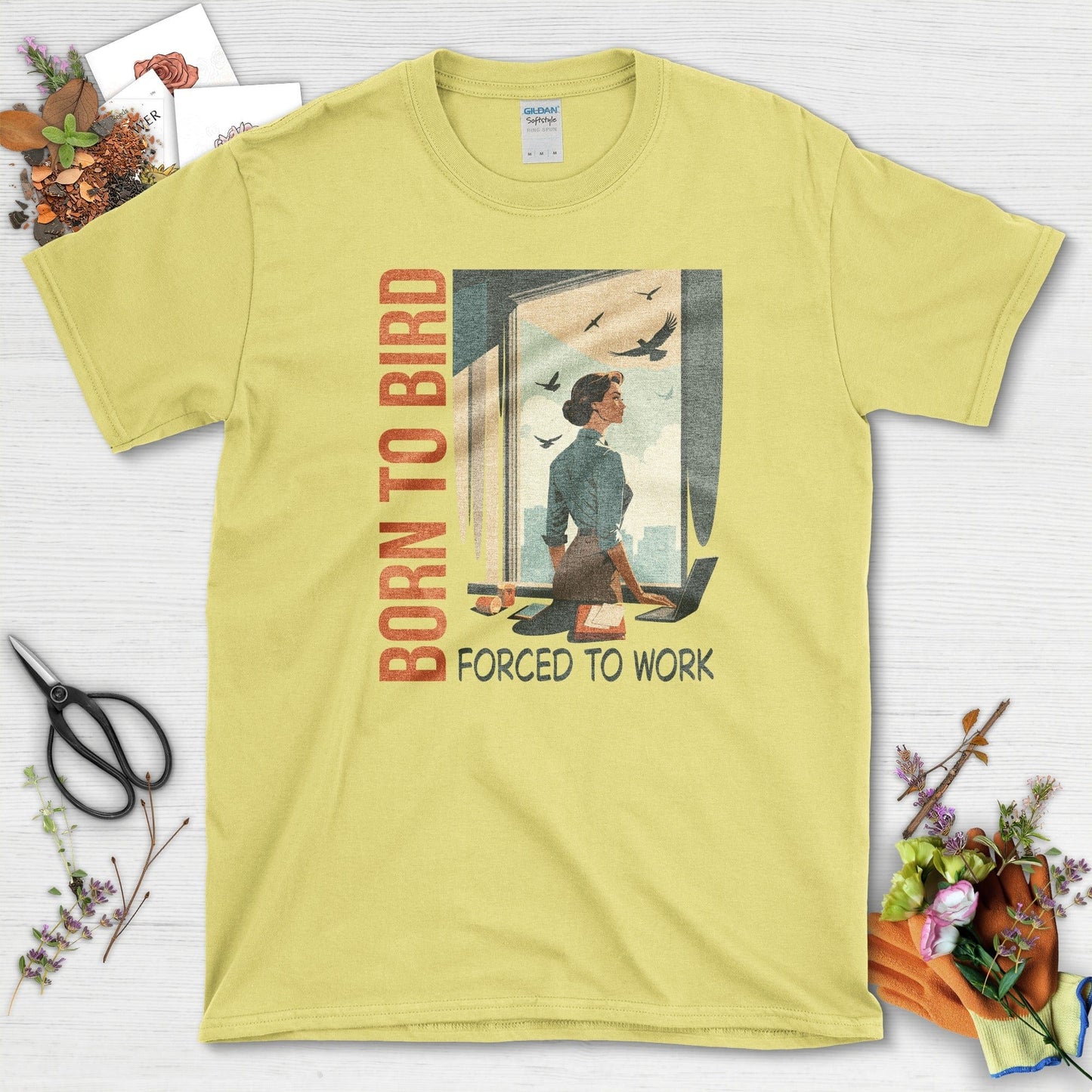 Born To Bird T-Shirt Cornsilk / S Physical Item