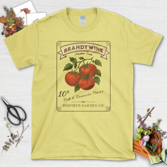 Brandywine Tomato Inspired Garden T-Shirt Cornsilk / S Physical Item