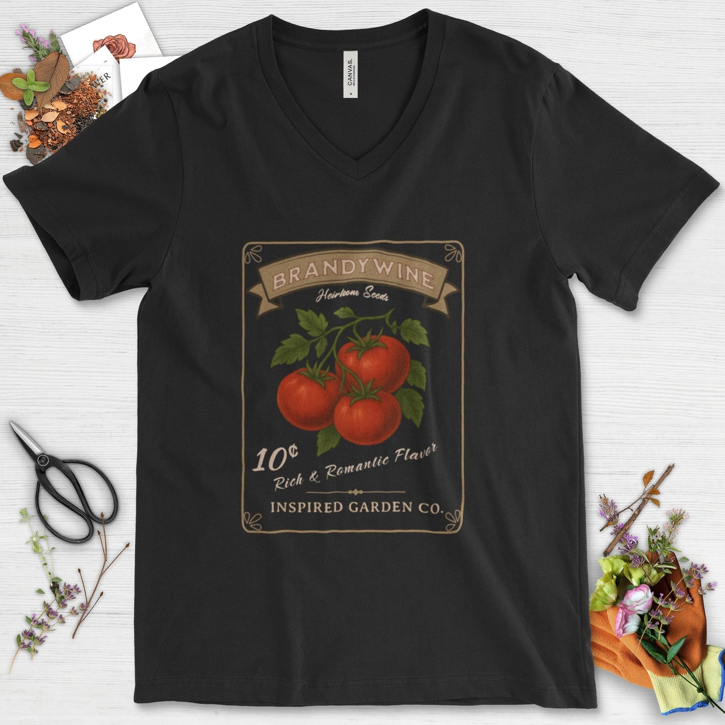 Brandywine Tomato V-Neck V-Neck / S / Black Essential V-necks