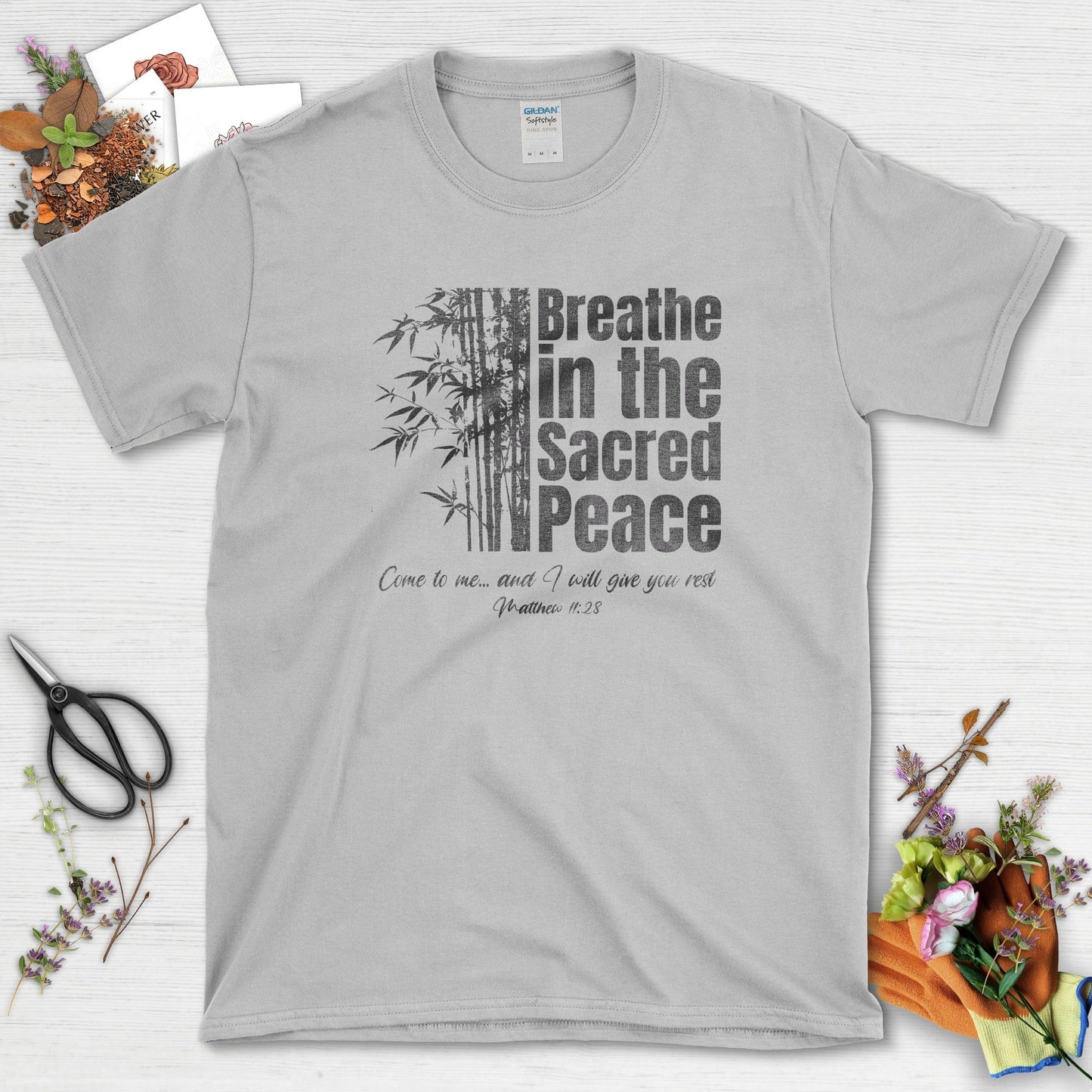 Breathe in the Sacred Peace T-Shirt Sport Grey / S Essential Tees