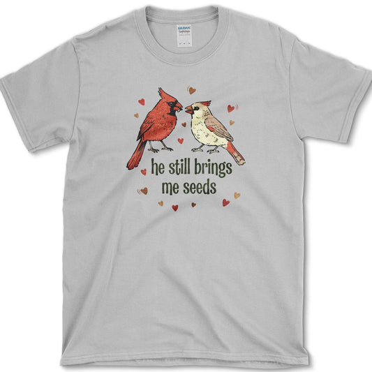 Brings Me Seeds T-Shirt Essential Tees / S / Sport Grey Physical Item