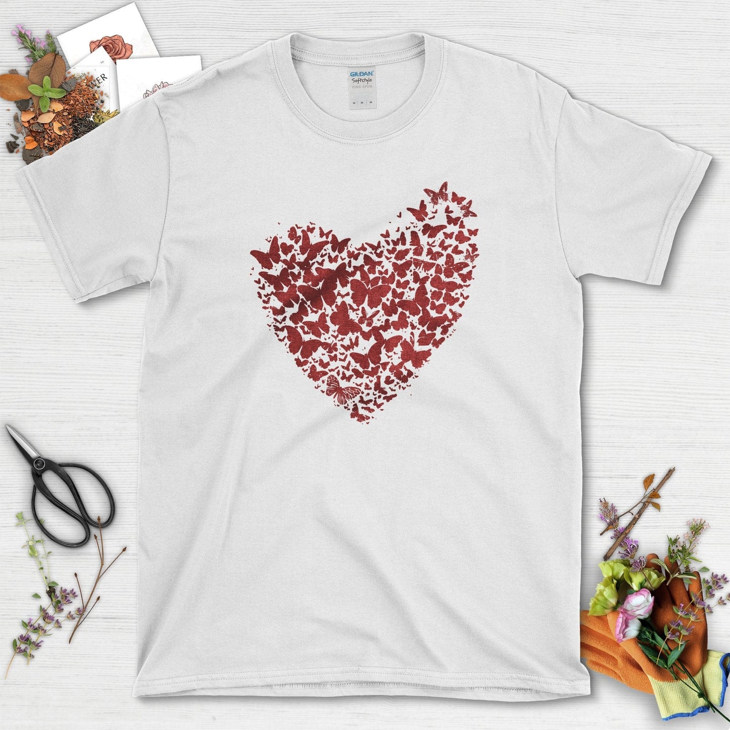 Butterflies as Heart T-Shirt White / S T-Shirt