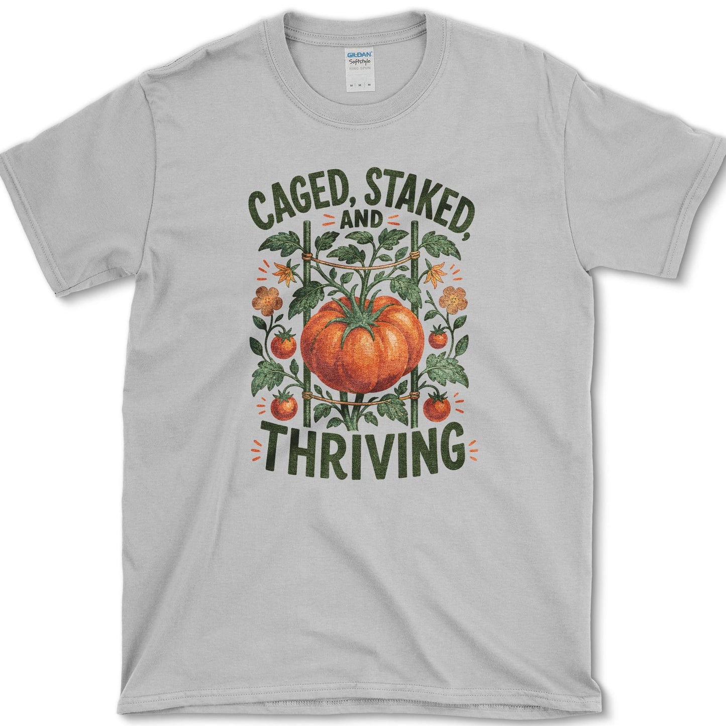 Caged, Staked, Thriving T-Shirt S / Sport Grey Essential Tees