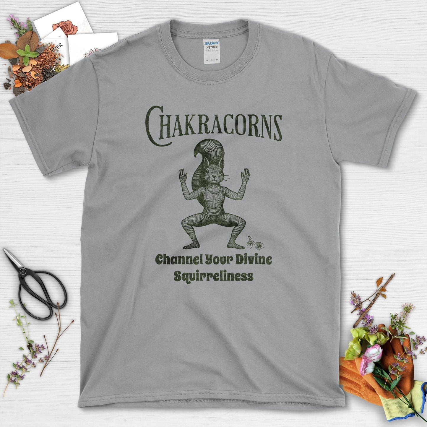 Chakracorns Divine Squirreliness T-Shirt Sport Grey / S Physical Item