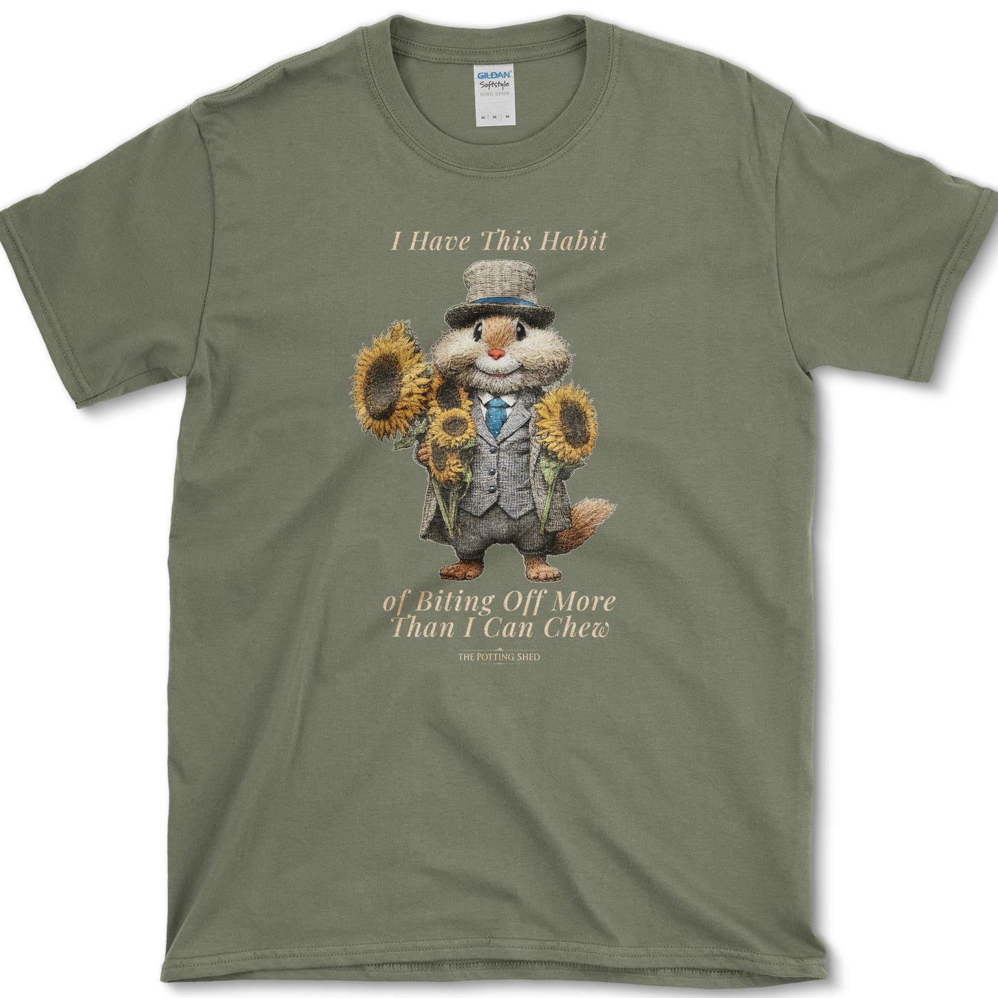 Chester Cheekful T-Shirt Military Green / S Essential Tees