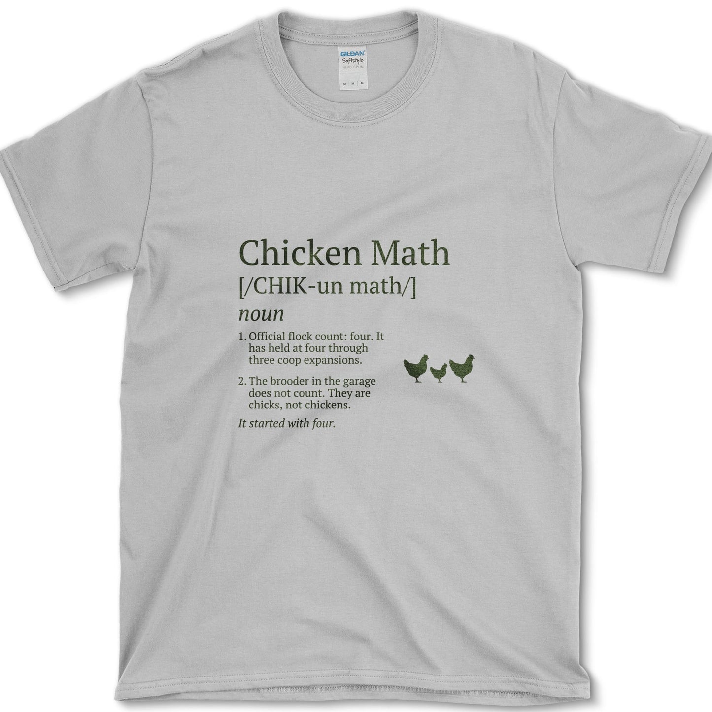 Chicken Math T-Shirt Sport Grey / S Essential Tees