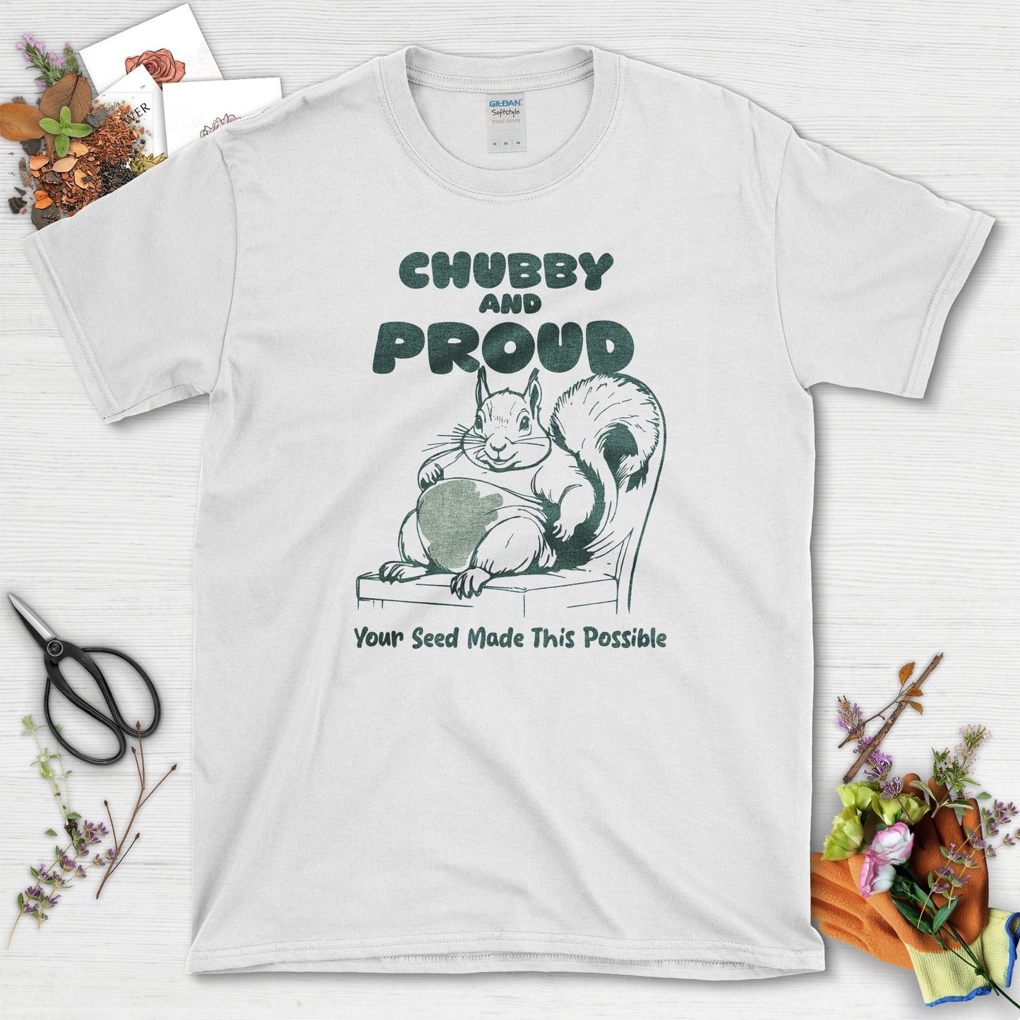 Chubby Proud Squirrel T-Shirt White / S T-Shirt