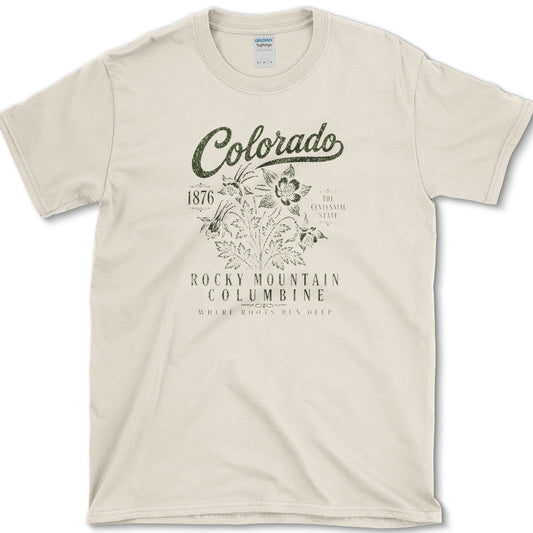Colorado Columbine T-Shirt S / Natural Essential Tees