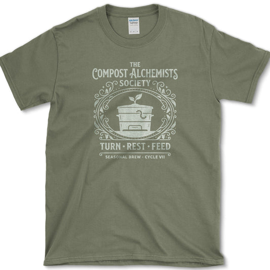 Compost Alchemists T-Shirt Essential Tees / S / Military Green Physical Item