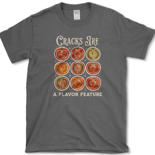 Cracks Are a Flavor Feature T-Shirt S / Dark Heather Essential Tees