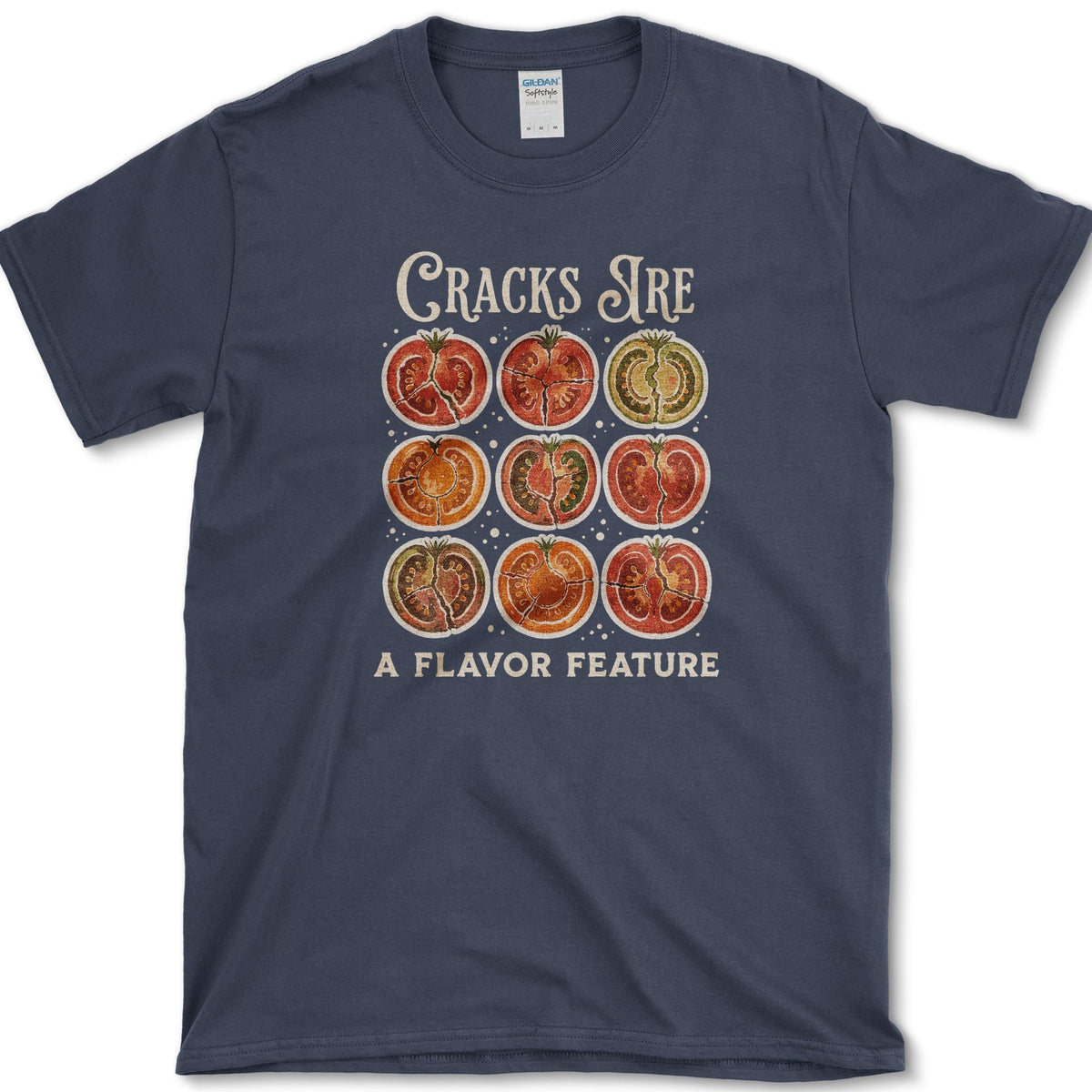 Cracks Are a Flavor Feature T-Shirt S / Navy Essential Tees