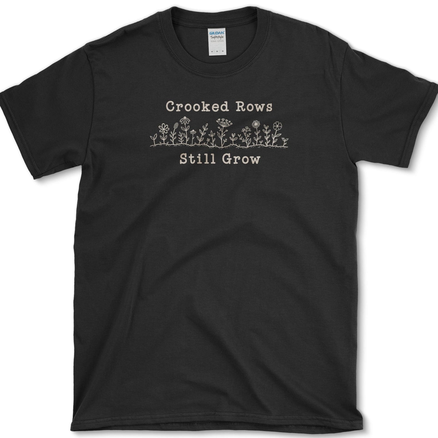 Crooked Rows T-Shirt S / Black Essential Tees