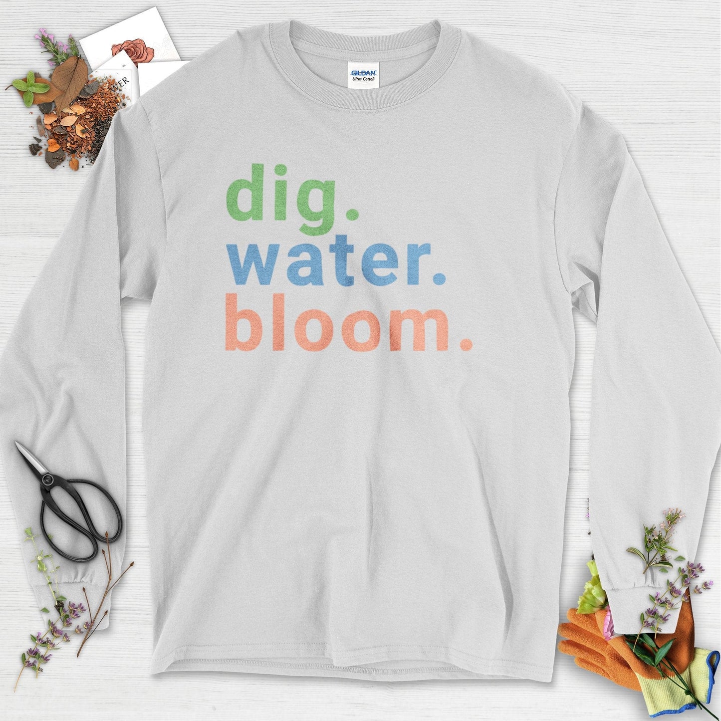 Dig Water Bloom Long Sleeve Ash / S Physical Item
