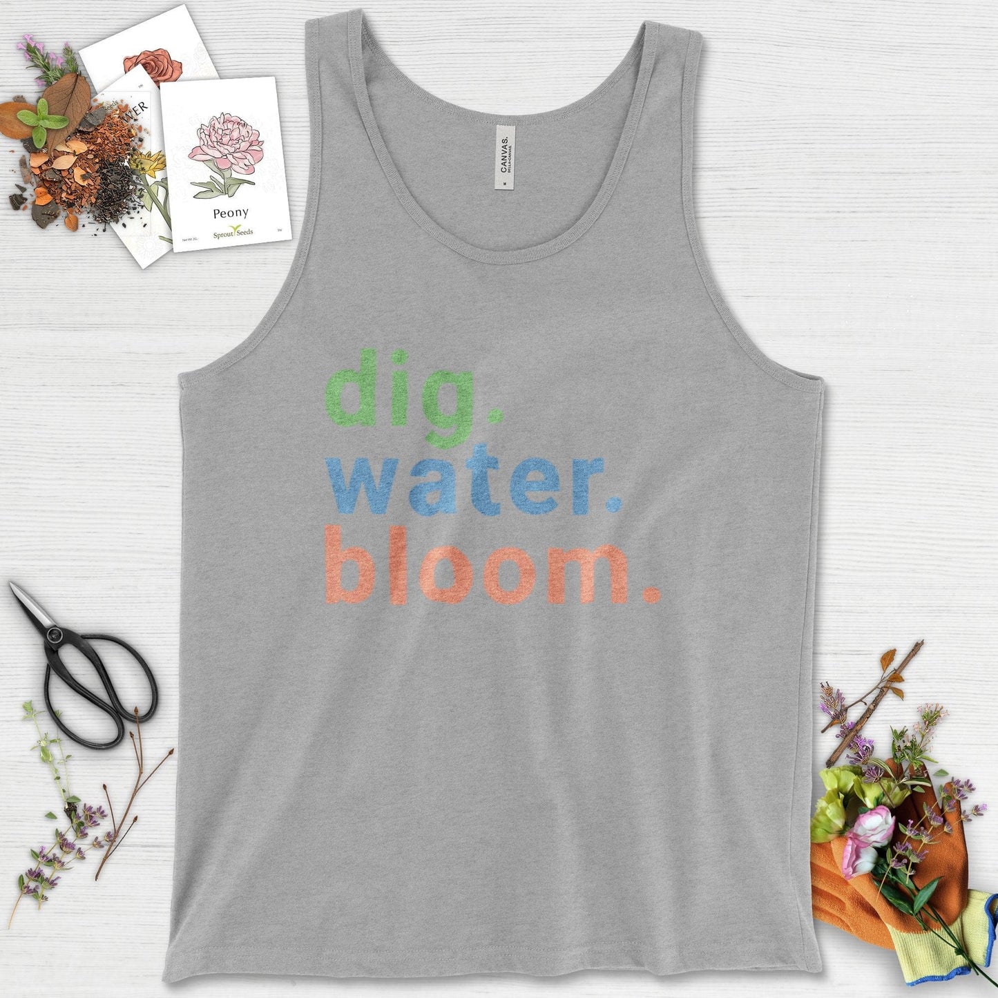 Dig Water Bloom Tank Top Athletic Heather / XS Physical Item