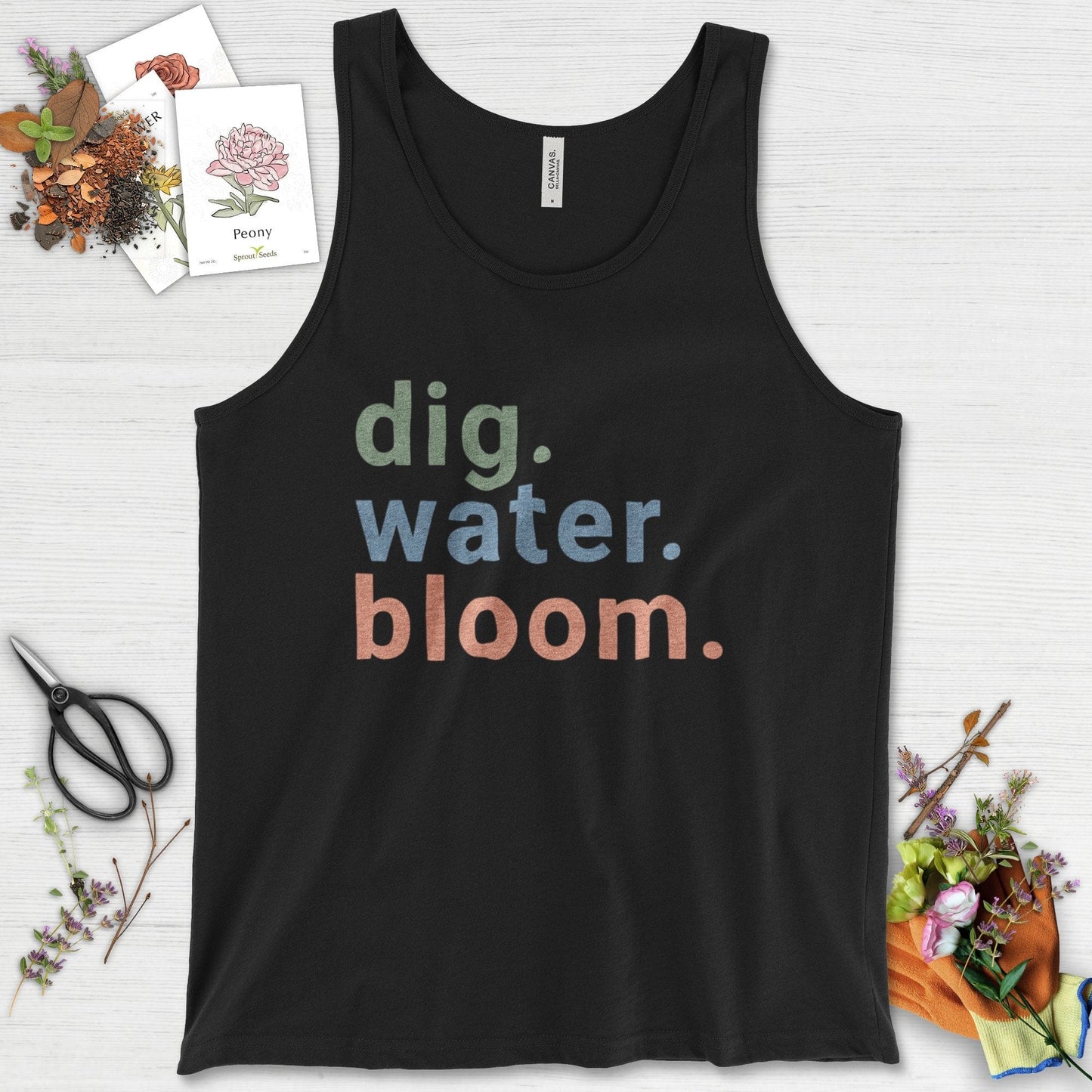Dig Water Bloom Tank Top Black / XS Physical Item