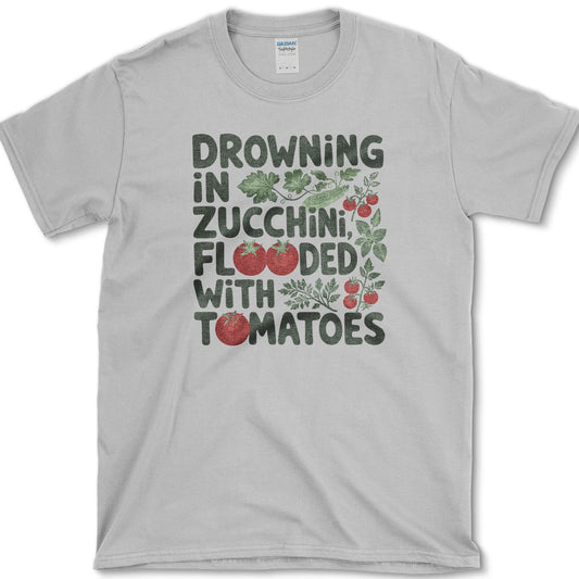 Drowning in Zucchini T-Shirt S / Sport Grey Essential Tees